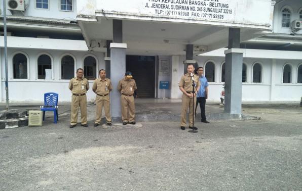 Sekda Memimpin Apel Pagi di Rumah Sakit Jiwa Daerah Provinsi Kepulauan Bangka Belitung