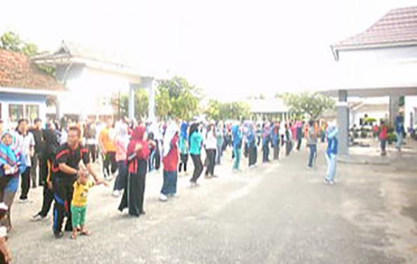 DARMAWANITA RUMAH SAKIT JIWA DAERAH PROVINSI KEPULAUAN BANGKA BELITUNG  MENGADAKAN SENAM BERSAMA MENYAMBUT BULAN PUASA 1437 H