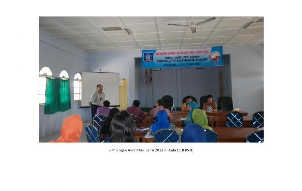 BIMBINGAN AKREDITASI VERSI 2012 RUMAH SAKIT JIWA DAERAH PROVINSI KEPULAUAN BANGKA BELITUNG