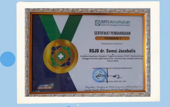 RSJD dr. SAMSI JACOBALIS TERIMA PENGHARGAAN DARI BPJS KESEHATAN CABANG PANGKALPINANG